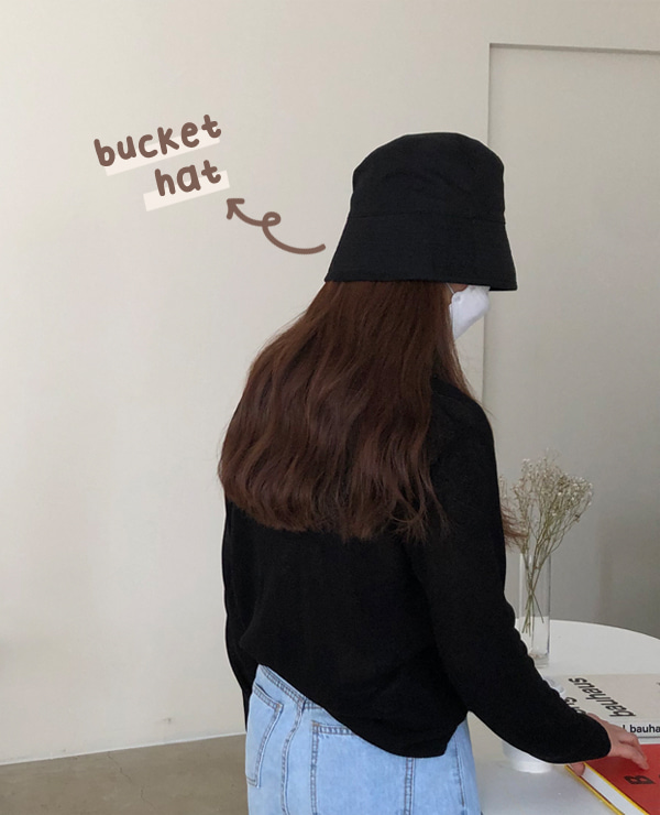 포셜 버킷 hat (크림/피치/블랙)