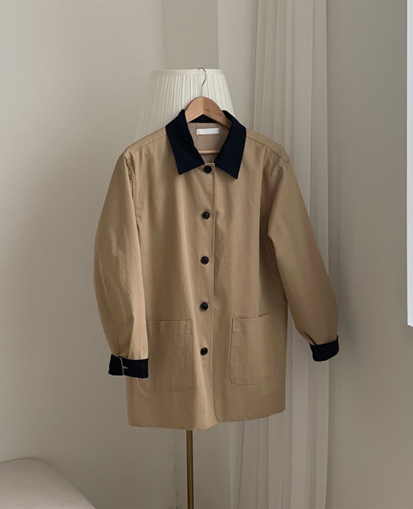 베네딕 트렌치 coat (베이지/네이비)- 무료배송