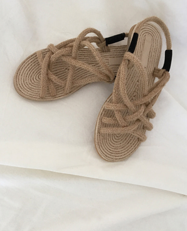cavas sandal (베이지/블랙)